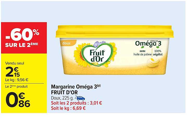 Margarine Oméga 3® FRUIT D'OR