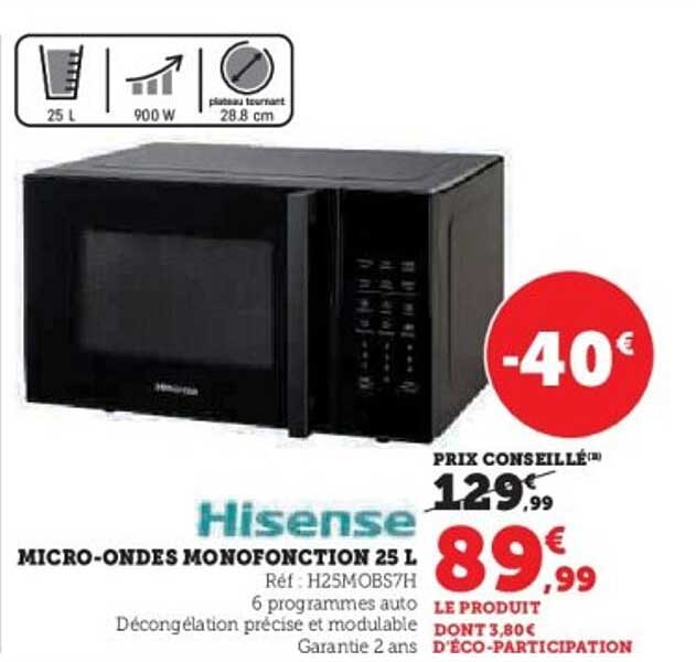 MICRO-ONDES MONOFONCTION 25 L