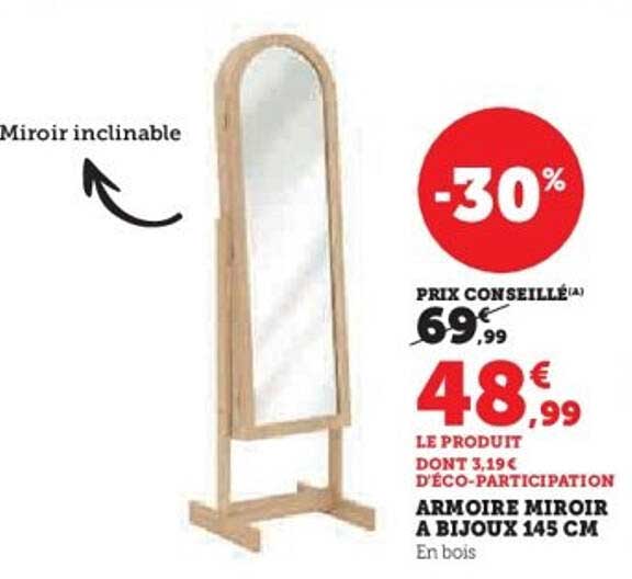 Miroir inclinable -30%