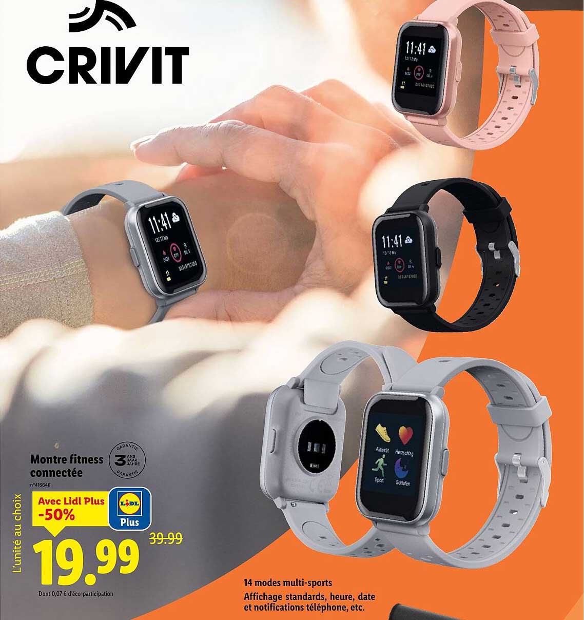 Montre fitness connectée