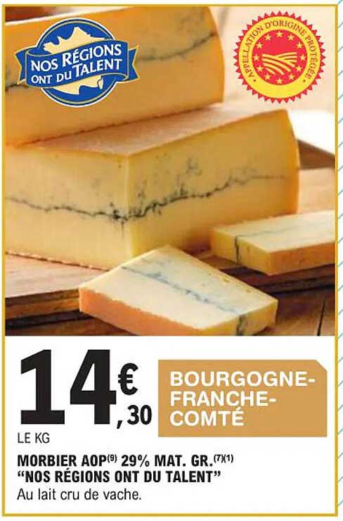 Morbier AOP 29% MAT. GR. - Bourgogne-Franche-Comté