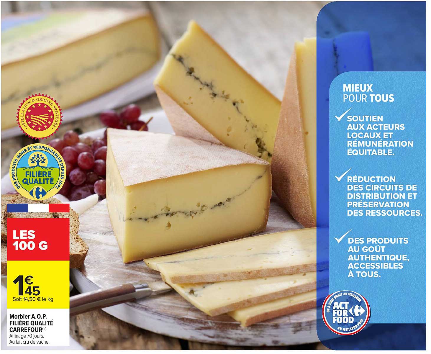 Morbier A.O.P. FILIÈRE QUALITÉ CARREFOUR
