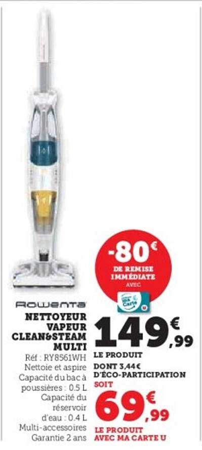 NETTOYEUR VAPEUR CLEAN & STEAM MULTI