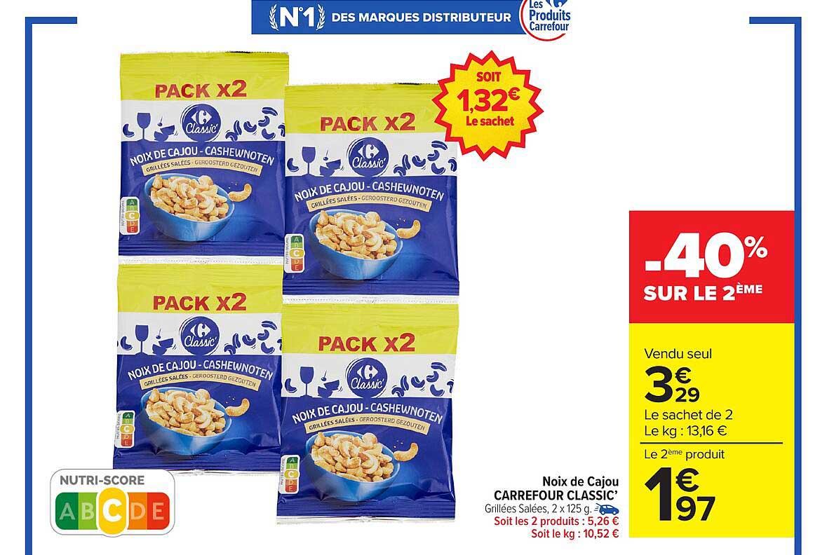 Noix de Cajou CARREFOUR CLASSIC’