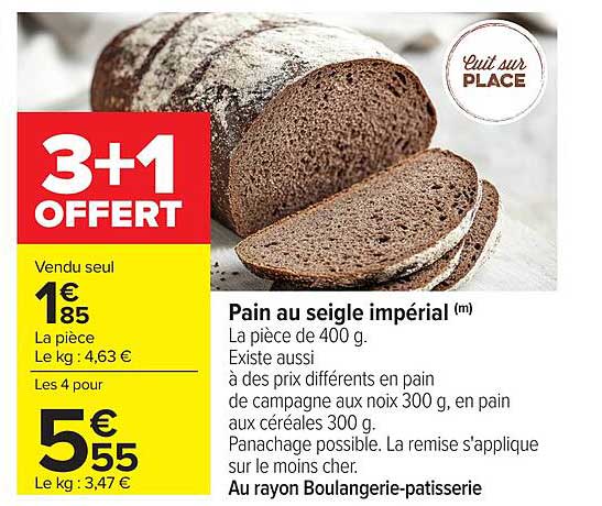 Pain au seigle impérial (m)