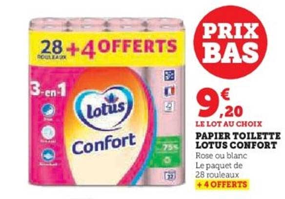 PAPIER TOILETTE LOTUS CONFORT
