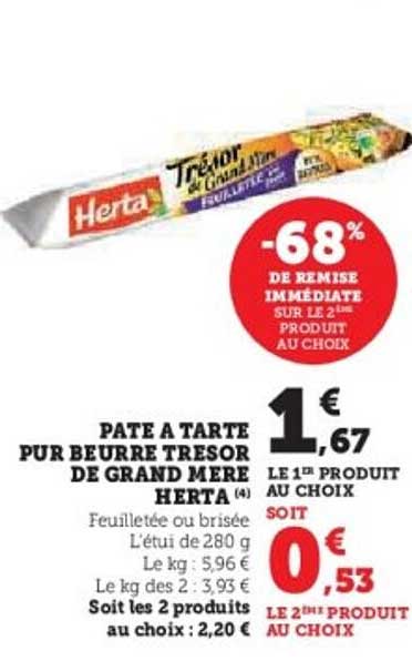 PATE A TARTE PUR BEURRE TRESOR DE GRAND MERE HERTA