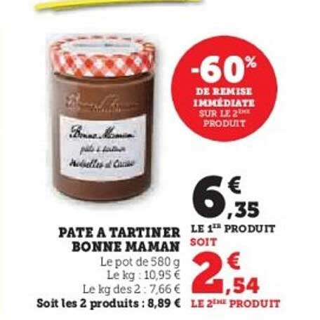 PATE A TARTINER BONNE MAMAN