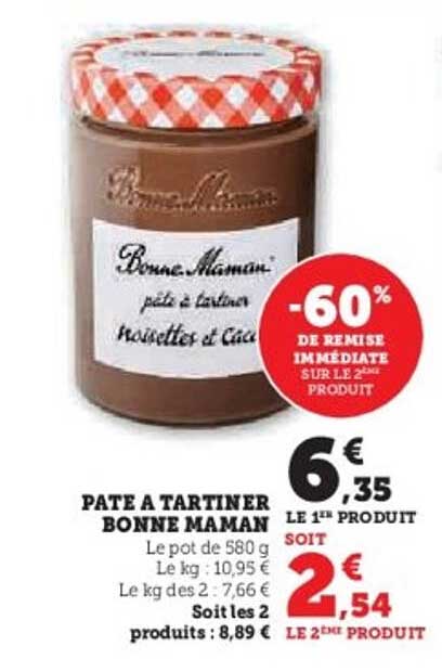 PATE A TARTINER BONNE MAMAN