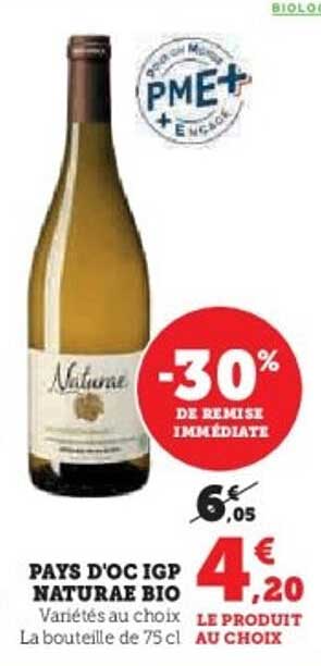 PAYS D'OC IGP NATURAE BIO