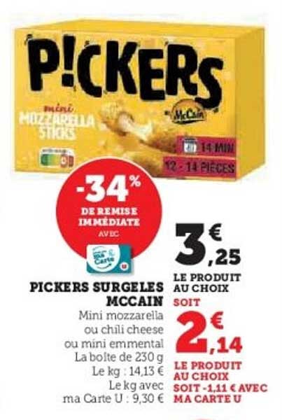 PICKERS SURGELÉS MCCAIN
