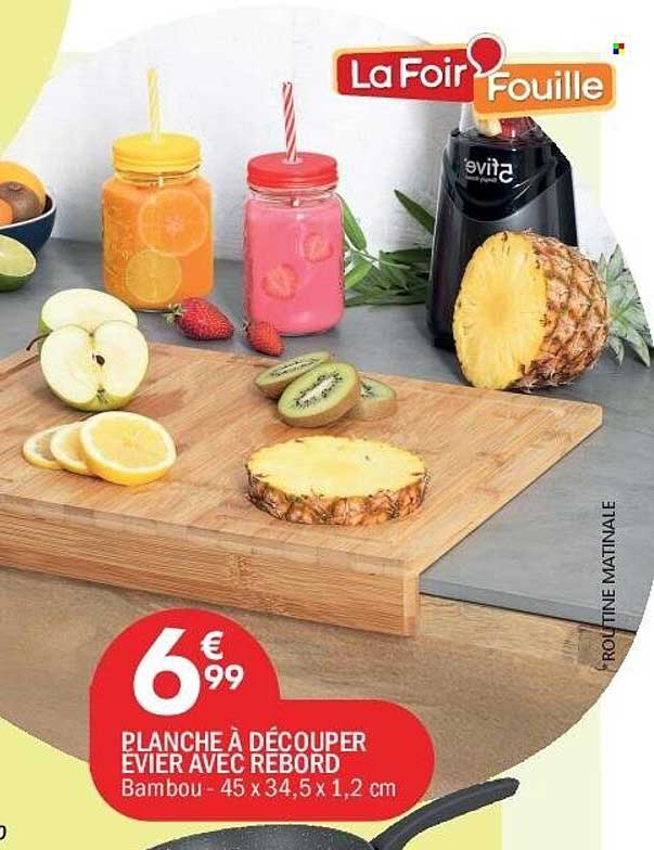 PLANCHE À DÉCOUPER ÉVIER AVEC REBORD