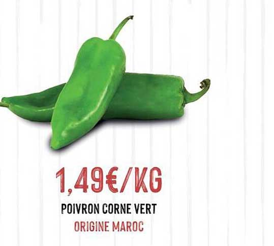 Poivron corne vert