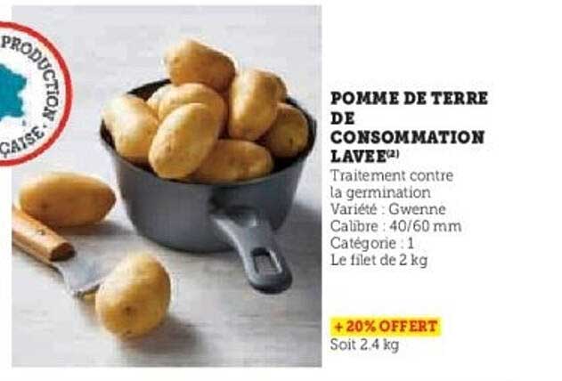 POMME DE TERRE DE CONSOMMATION LAVÉE