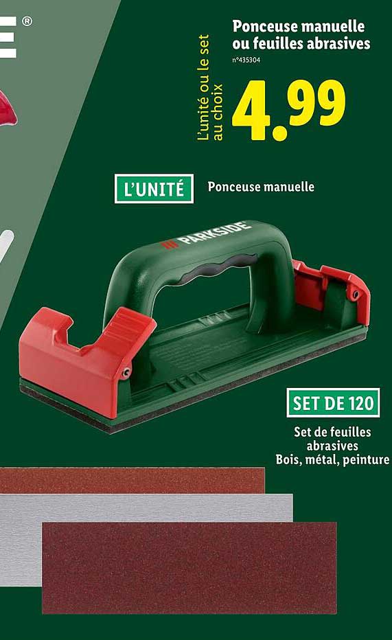 Ponceuse manuelle ou feuilles abrasives