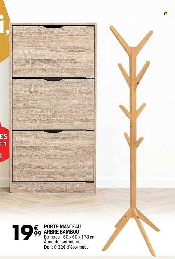 PORTE-MANTEAU ARBRE BAMBOU