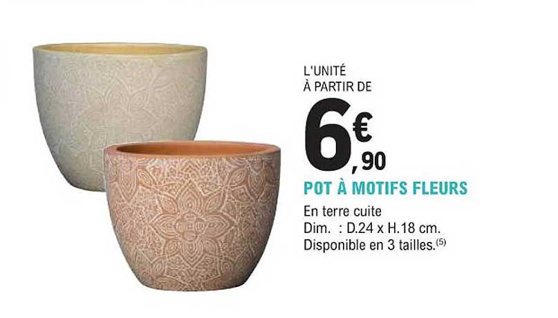 POT À MOTIFS FLEURS