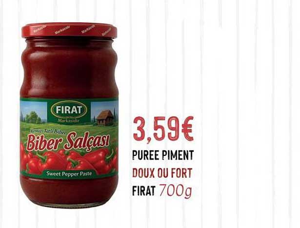 PUREE PIMENT DOUX OU FORT FIRAT 700g