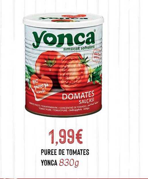 Puréee de tomates Yonca 830g