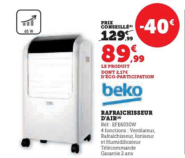 RAFRAICHISSEUR D'AIR Beko EFE6030W