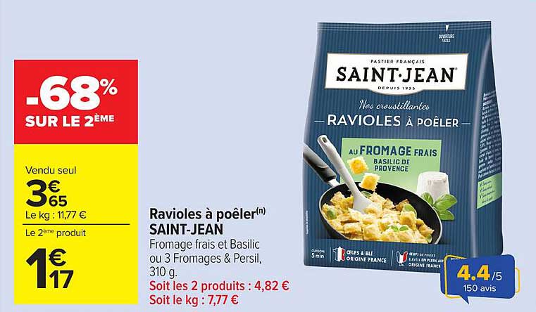 Ravioles à poêler Saint-Jean