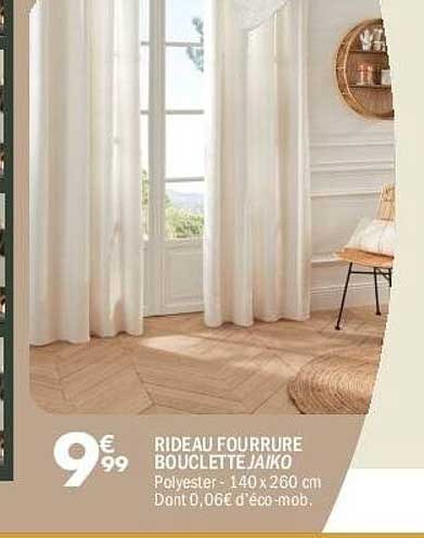 RIDEAU FOURRURE BOUCLETTE JAIKO