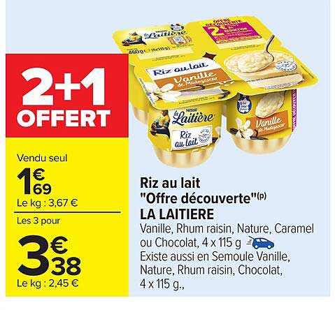 Riz au lait "Offre découverte"