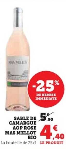 SABLE DE CAMARGUE AOP ROSE MAS MELLLOT BIO