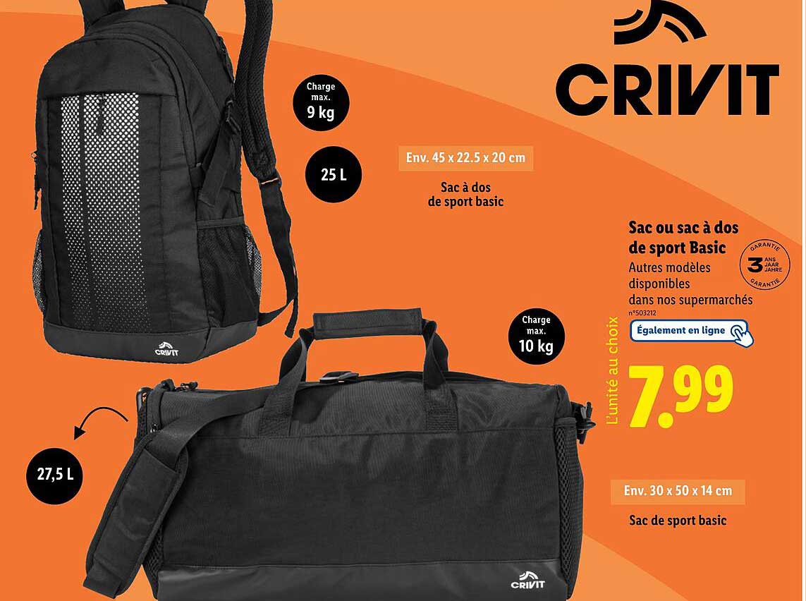 Sac ou sac à dos de sport Basic