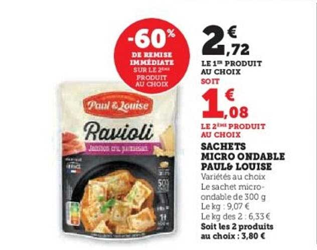 SACHETS MICRO ONDABLE PAUL & LOUISE