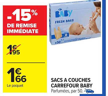 SACS A COUCHES CARREFOUR BABY