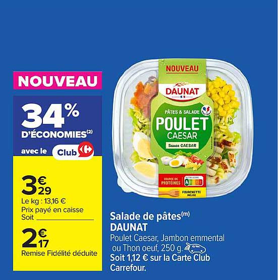 Salade de pâtes(m) DAUNAT