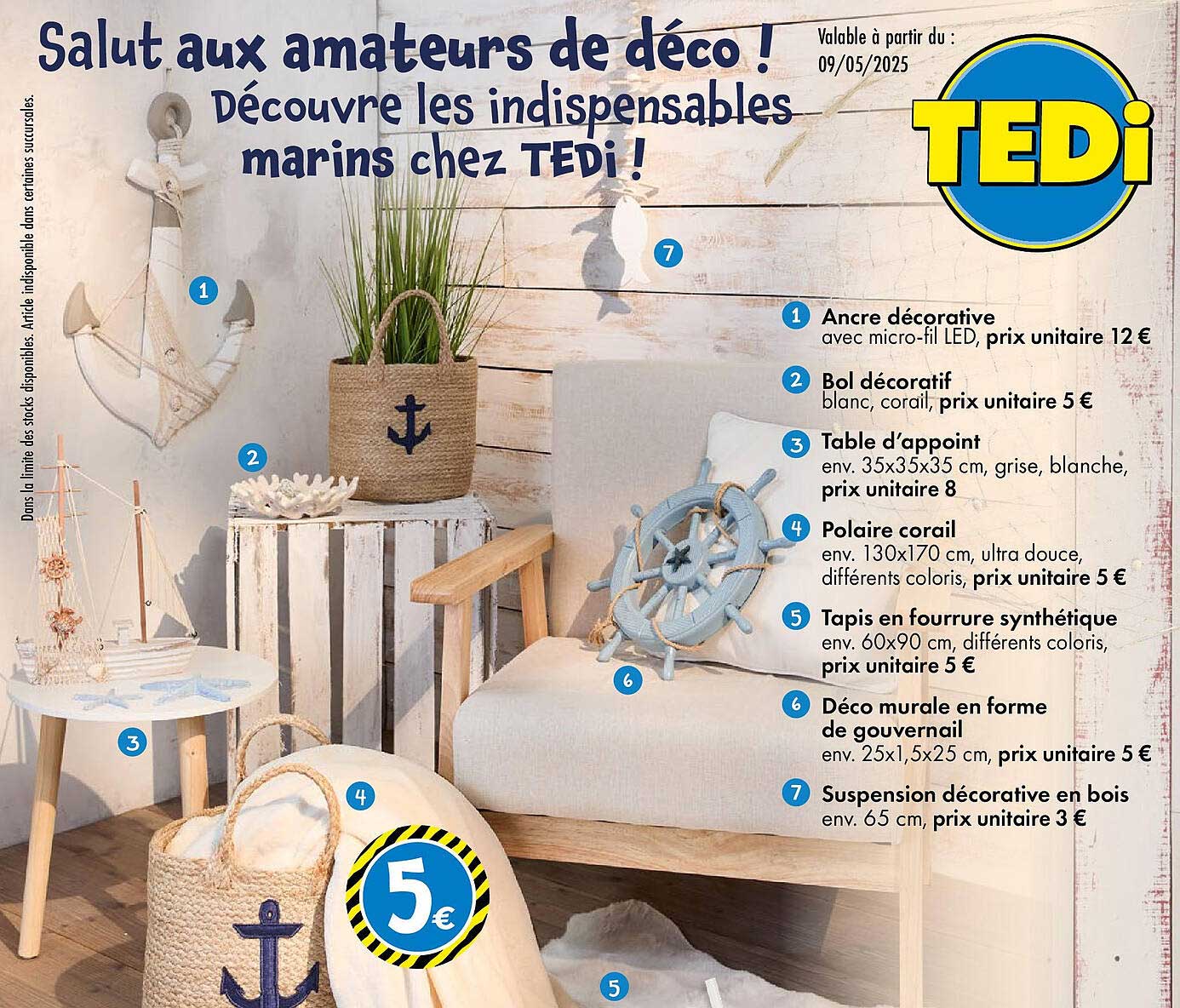 Salut aux amateurs de déco ! Découvrez les indispensables marins chez TEDi !