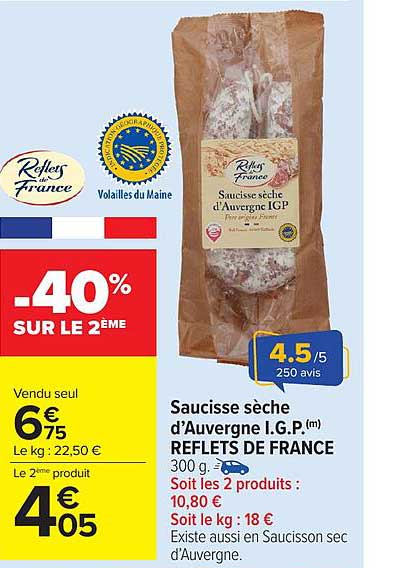 Saucisse sèche d’Auvergne I.G.P.