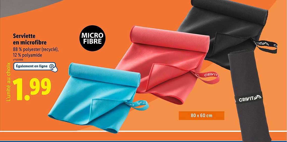 Serviette en microfibre