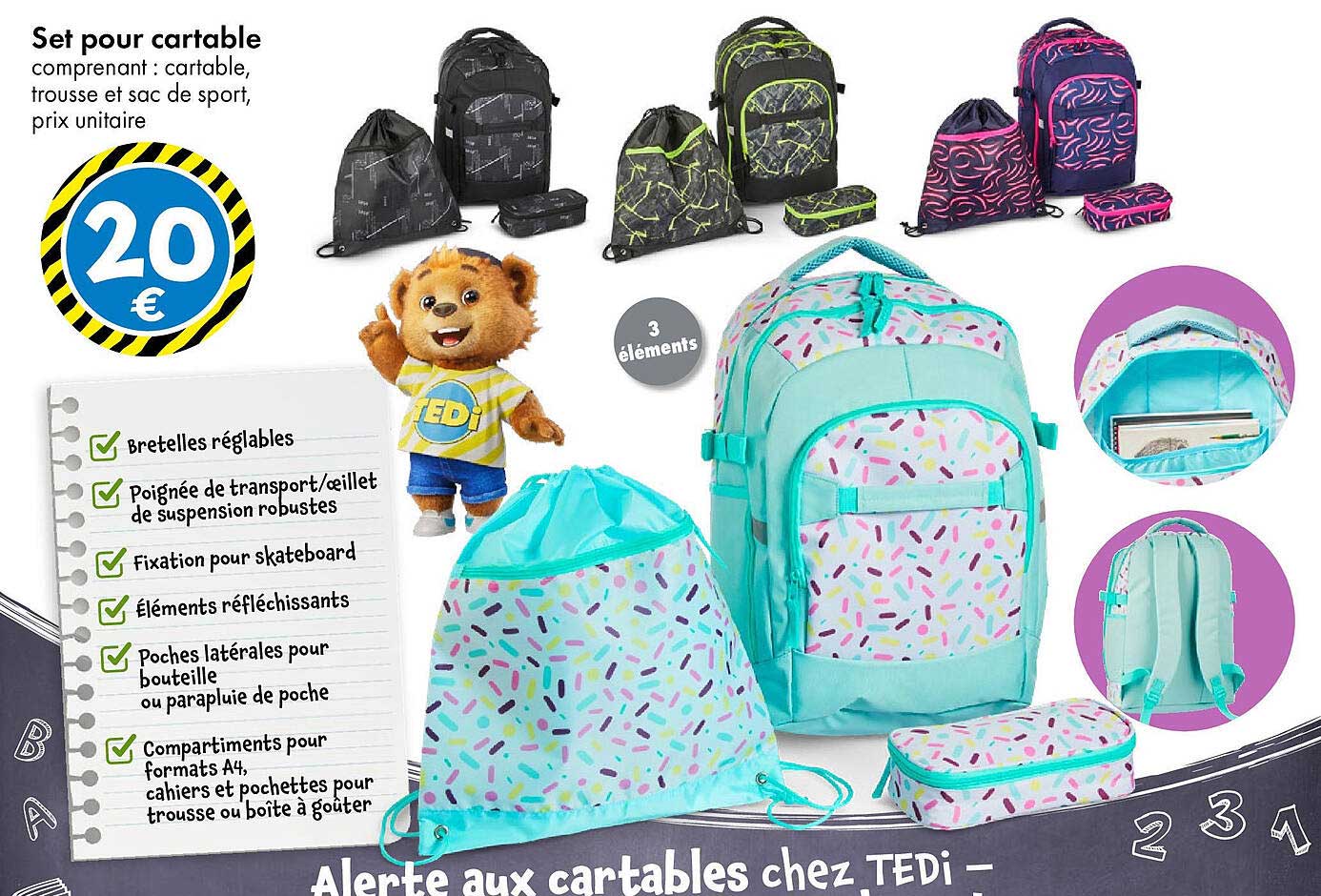 Set pour cartable