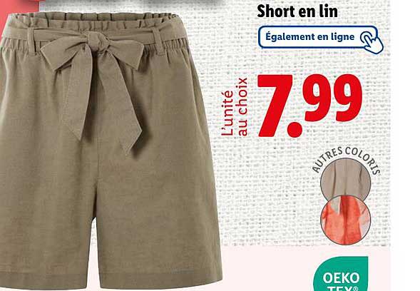 Short en lin