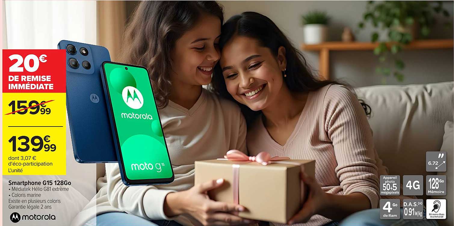Smartphone G15 128Go