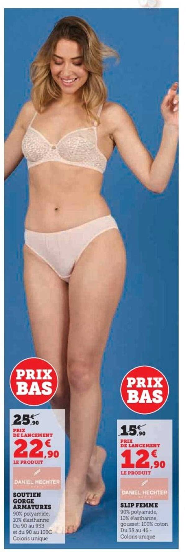 Soutien gorge armatures et Slip Femme en promotion