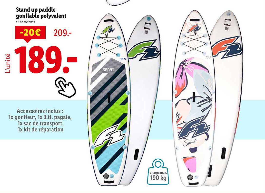 Stand up paddle gonflable polyvalent