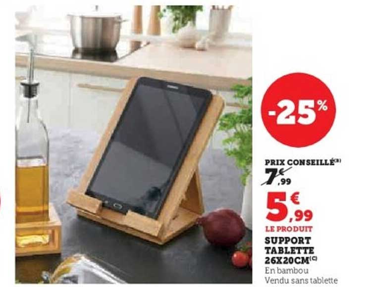 SUPPORT TABLETTE 26X20CM