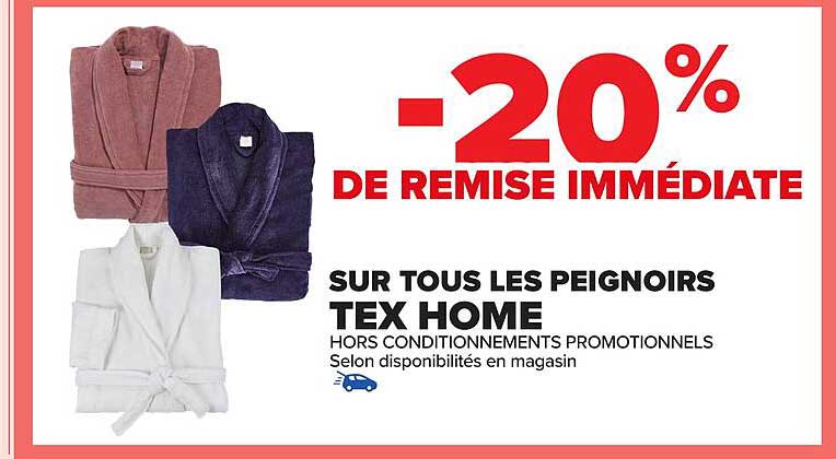 SUR TOUS LES PEIGNOIRS TEX HOME