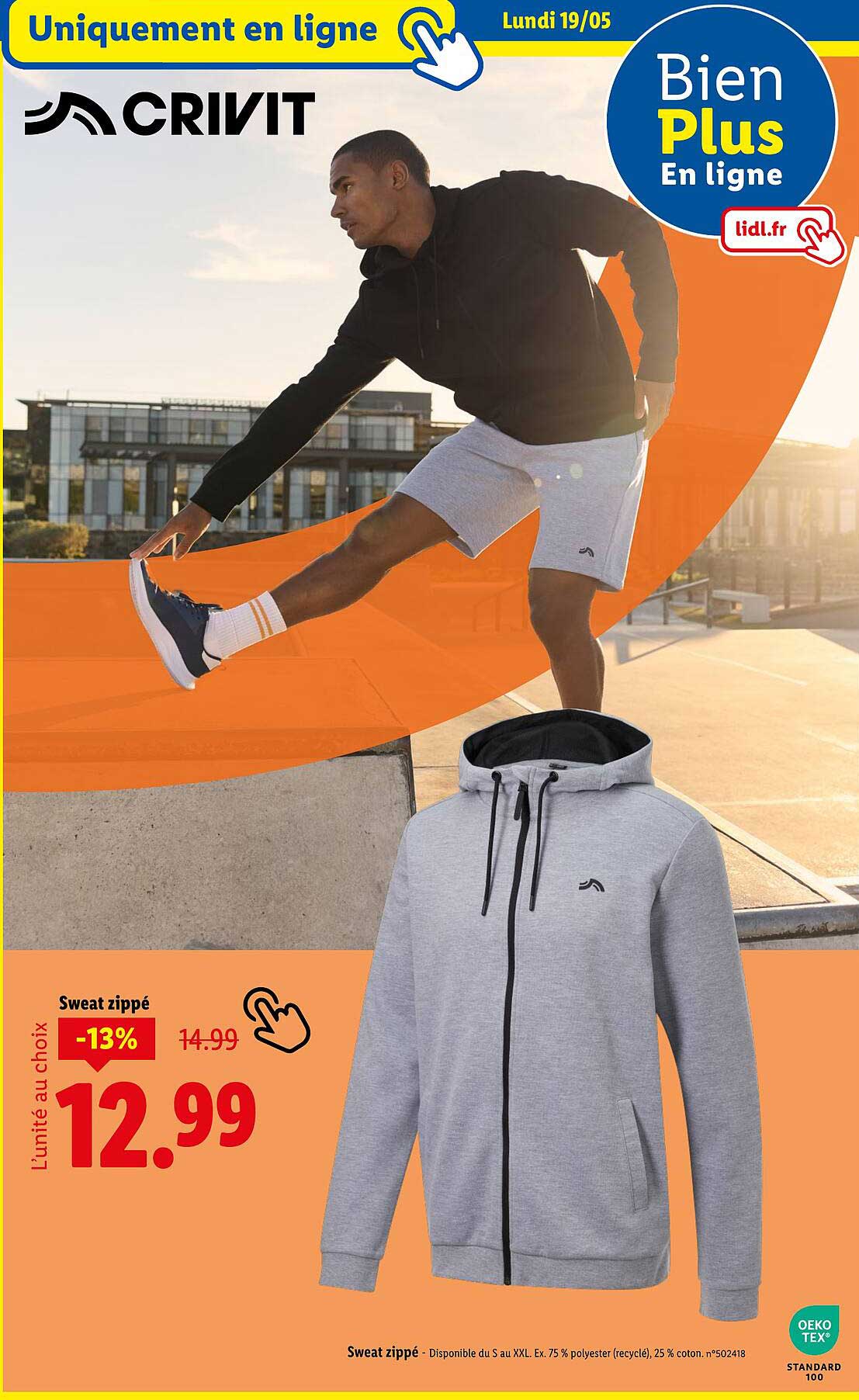 Sweat zippé