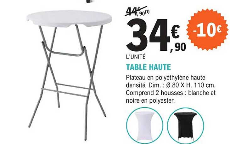 TABLE HAUTE