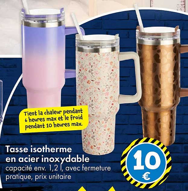 Tasse isotherme en acier inoxydable