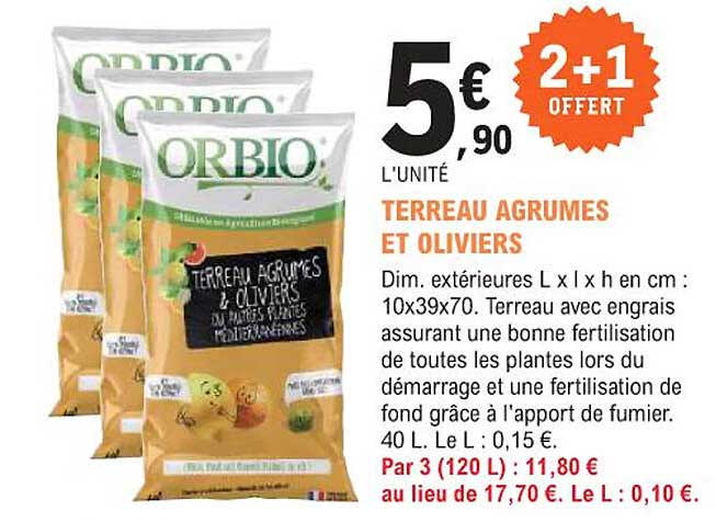 TERREAU AGRUMES ET OLIVIERS