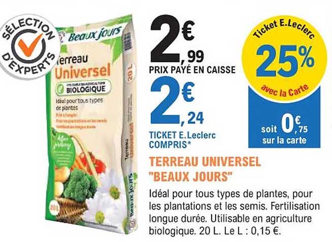 TERREAU UNIVERSEL "BEAUX JOURS"
