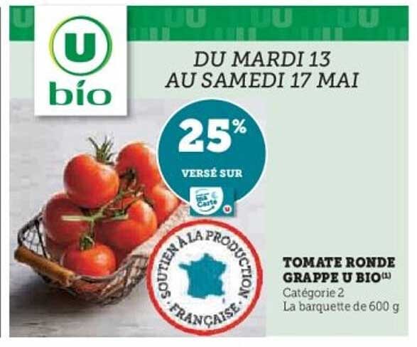 TOMATE RONDE GRAPPE U BIO