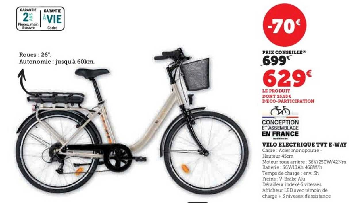 VELO ELECTRIQUE TVT E-WAY
