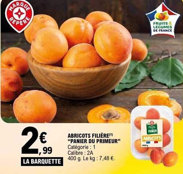ABRICOTS FILIÈRE "PANIER DU PRIMEUR"